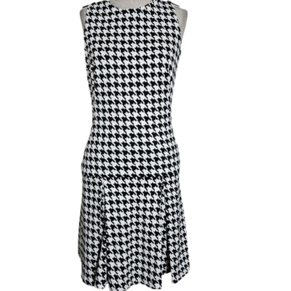 Michael Kors Houndstooth Drop Waist Dress Size 0